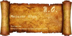Meiszer Olga névjegykártya
